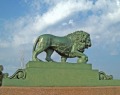 Скульптуры львов на Адмиралтейской набережной